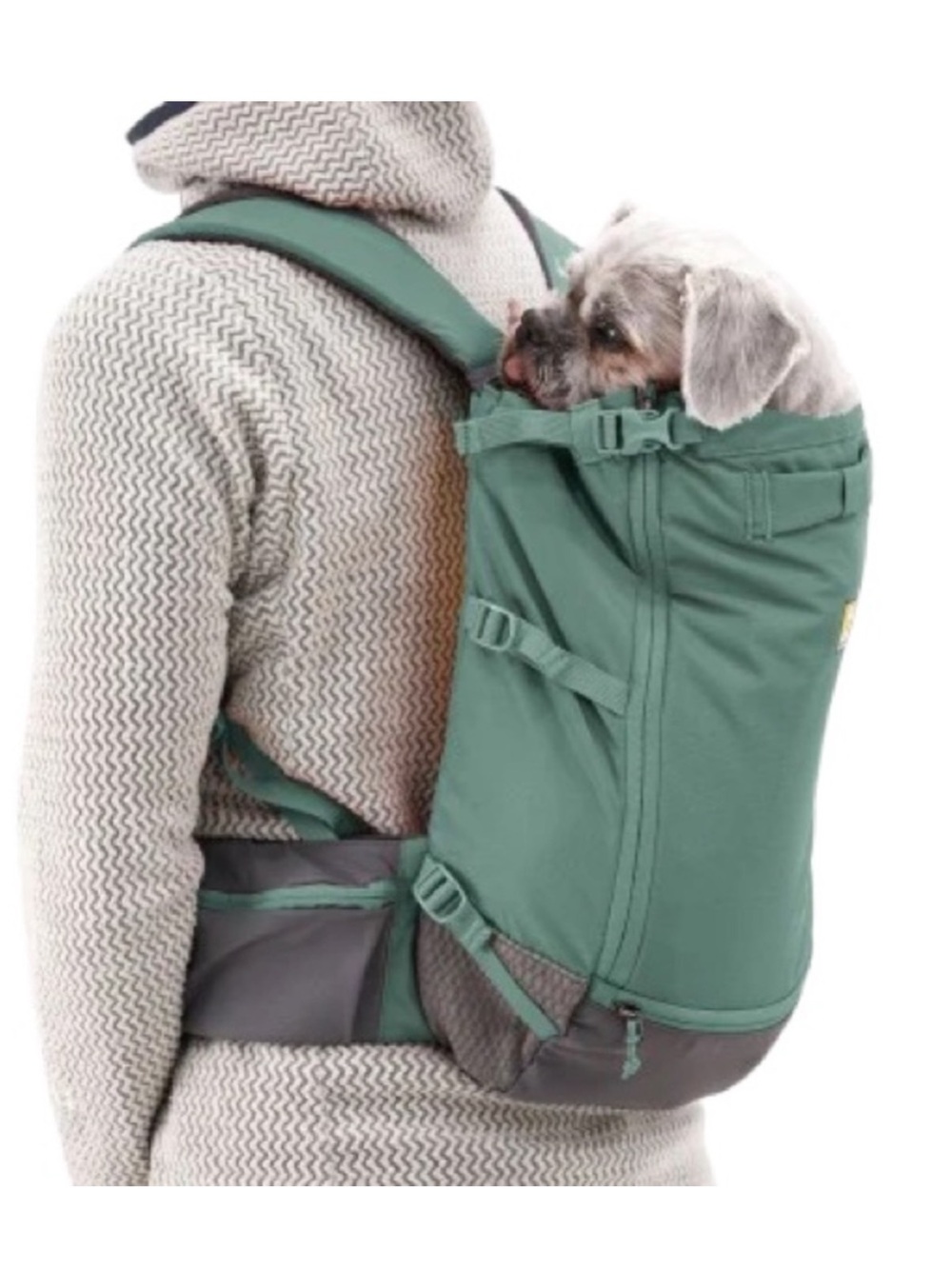 💛 Ruffwear Hitch Hiker Dog Backpack Carrier Teal Grey Size XS Hiking